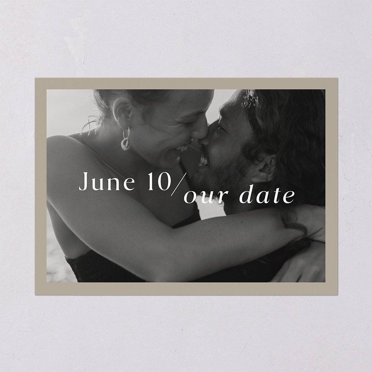 You and Me Save the Date Cards Fawn Signature smooth Blank No Standard