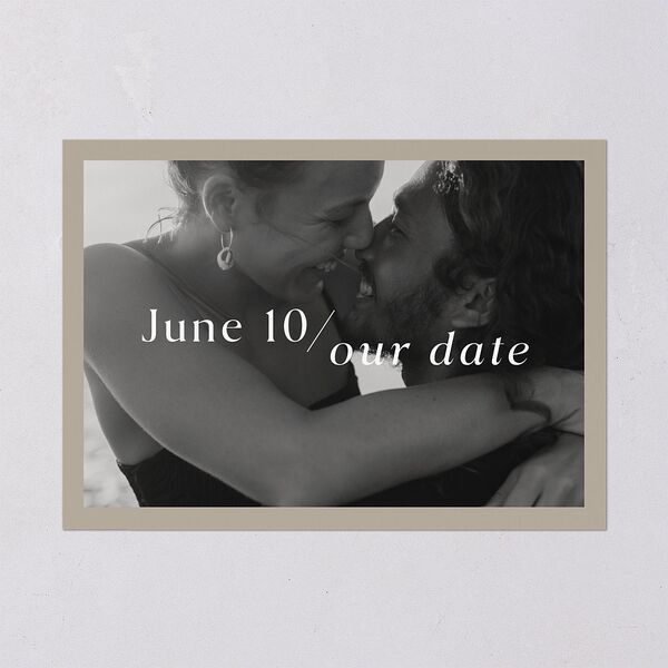 You and Me Save the Date Cards Fawn Signature smooth Blank No Standard