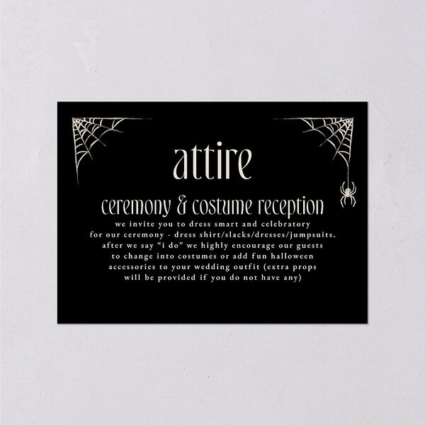 Spooky Halloween Nouveau Wedding Enclosure Cards Linen Signature Standard