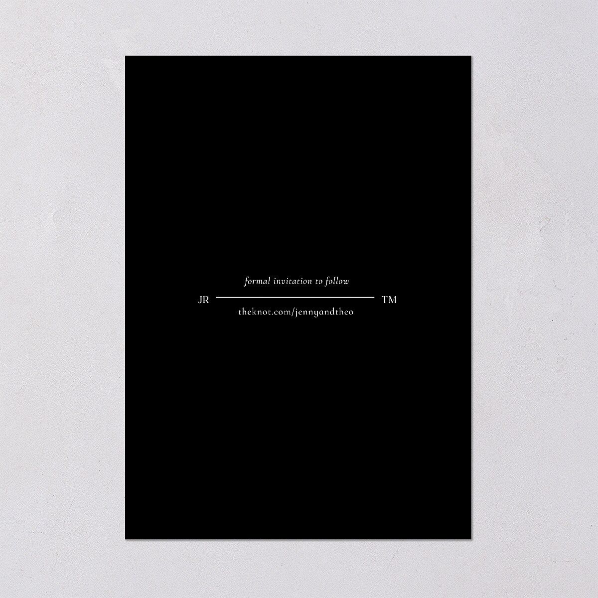 Magazine Cover Save the Date Cards Licorice Signature smooth Blank No Standard