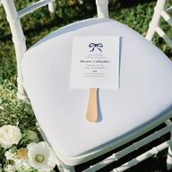 Dainty Bow Fan Programs Navy Signature Standard