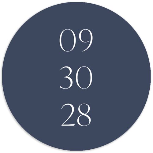 Stefana Crowns Wedding Stickers Moody Blue Circle