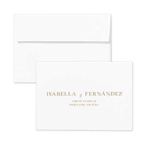 Cordillera Response Card Envelopes Terracotta Driftwood Return Address Signature Standard