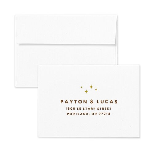 Colorful Retro Stripes Response Card Envelopes Terracotta Linen Return Address Signature Standard