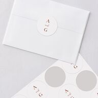 Bohemian Arch Wedding Stickers Copper Circle
