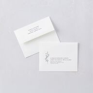 Natural Monogram Save the Date Petite Cards Midnight Navy Signature smooth Blank No Standard