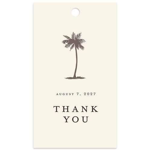 Palm Tree Icon Favor Gift Tags Champagne Signature