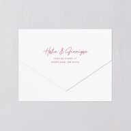 Whimsical Maximalist Floral All-in-One Wedding Invitations Mulberry Signature Light Both Recipient and Return Addresses No