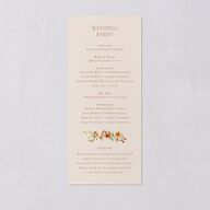 Wildflower Border Wedding Programs Cinnamon Signature