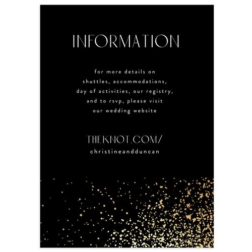 Shimmering Frame Wedding Enclosure Cards Gold Licorice Signature Standard