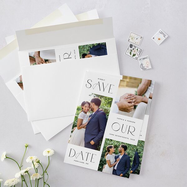 Beloved Union Save The Date Cards Ocean Signature smooth Blank No Standard
