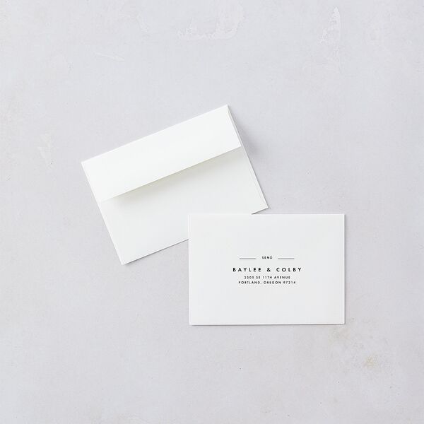 Moody Romantic Lace Floral Response Card Envelopes Red Clay White Return Address Signature Standard