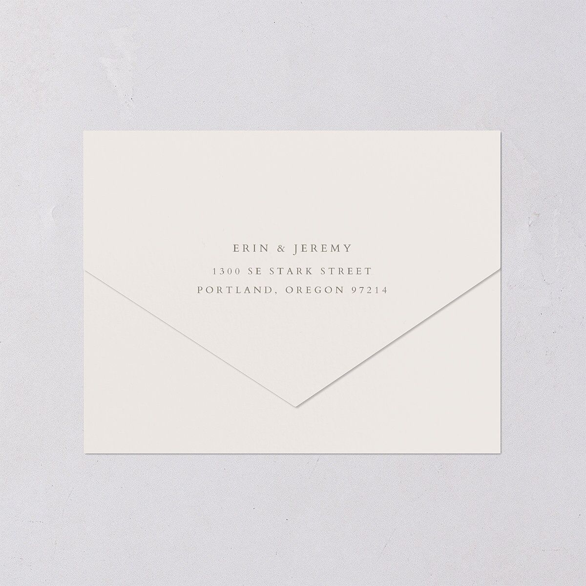 Butterfly Botanical All-in-One Wedding Invitations Pure White Signature Light Both Recipient and Return Addresses No
