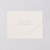 Butterfly Botanical All-in-One Wedding Invitations Pure White Signature Light Both Recipient and Return Addresses No