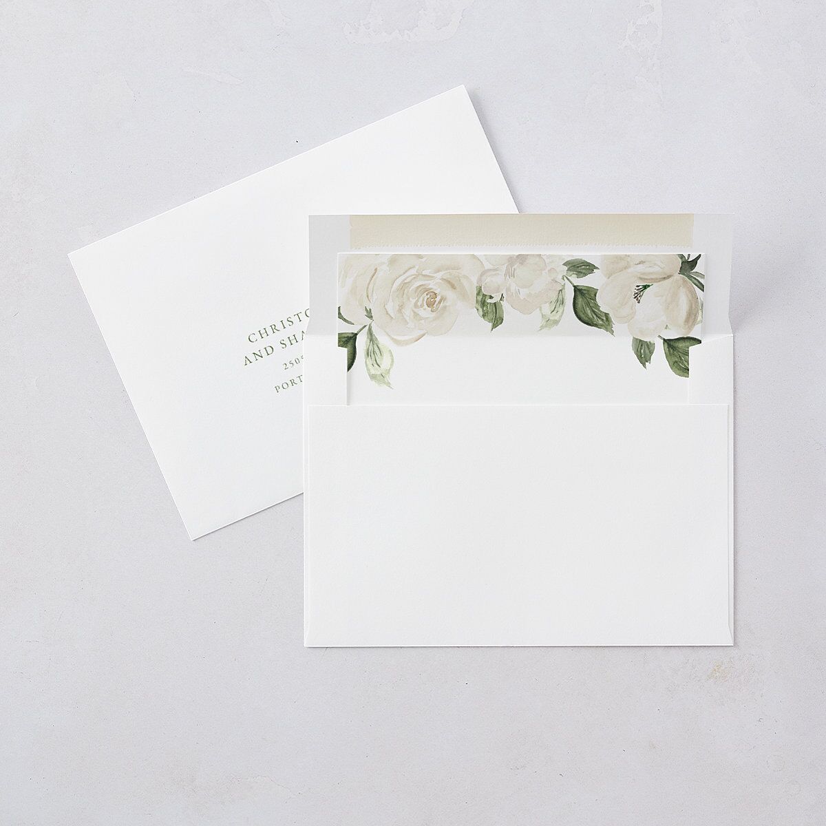 Romantic Garden Wedding Invitations Snow Signature Blank No Standard