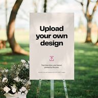 Upload Your Own Design Portrait Photo 24"x36" Seating Chart Pure White Standard Indoor Foam Core L Seating