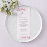 Natural Laurel Menus Candy Pink Signature