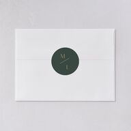 Gilded Sprigs Wedding Stickers Dark Emerald Sticker