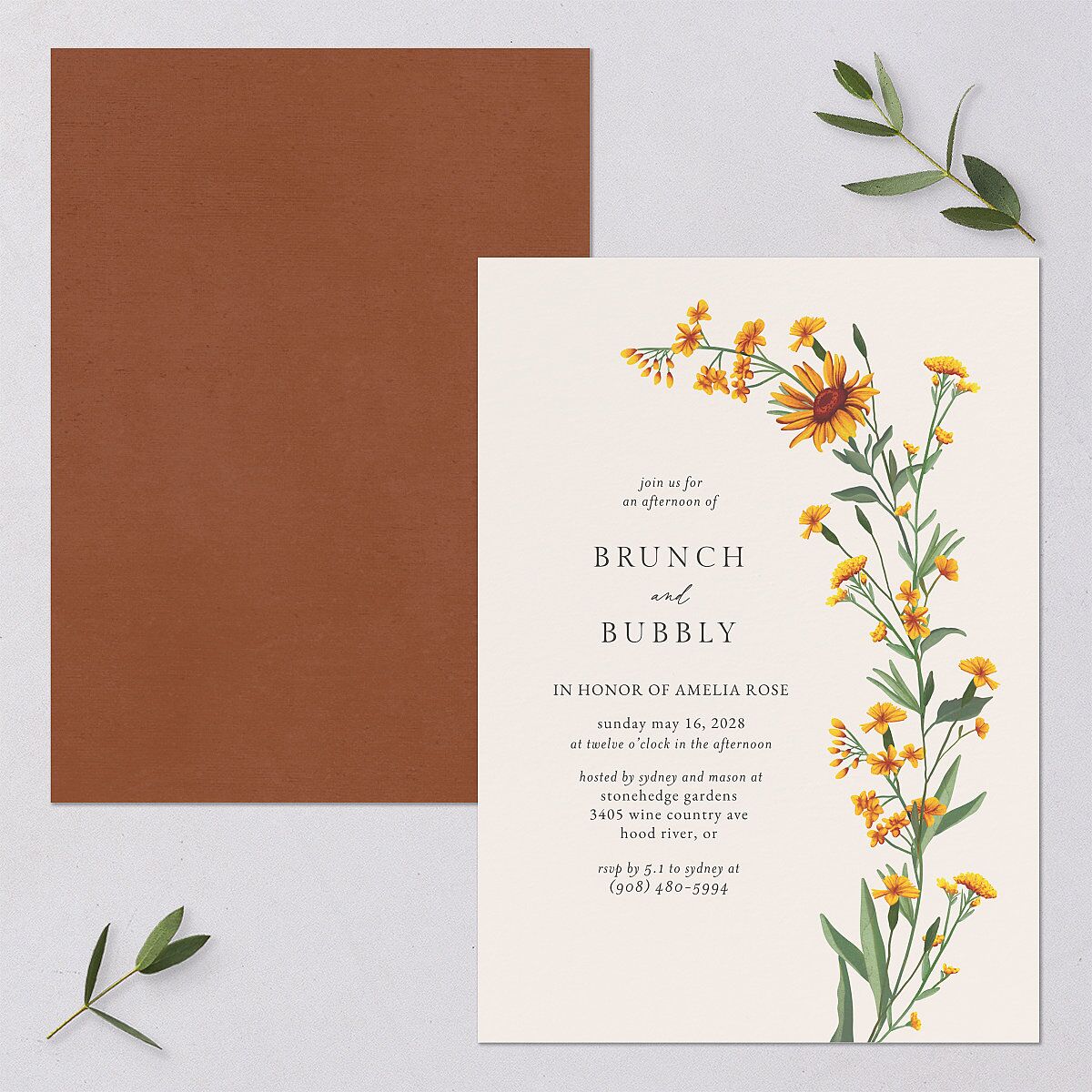 Wild Daisies Bridal Shower Invitations — view 1