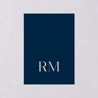 Modern Contrast Wedding Response Cards Navy Signature Standard