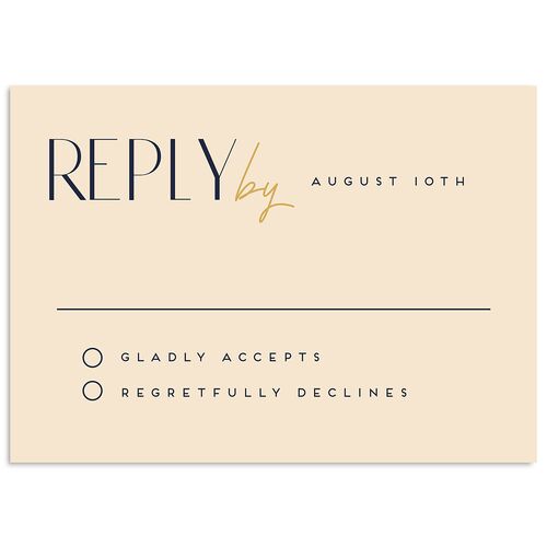 Headline Wedding Response Cards Navy Signature Standard