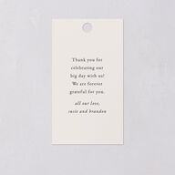 Wild Poppies Favor Gift Tags Pure White Signature