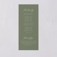 Eucalyptus Frame Wedding Programs No Foil Pure White Signature