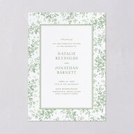 Antique Garden Lace Floral Wedding Invitations Moss Signature Blank No Standard