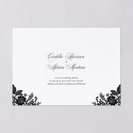 Ornate Lace Save The Date Cards Midnight Signature smooth Blank No Standard