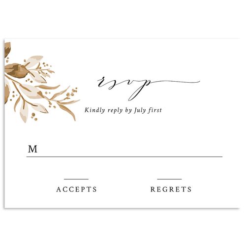 Classic Greenery Wedding Response Cards Chestnut Signature Standard