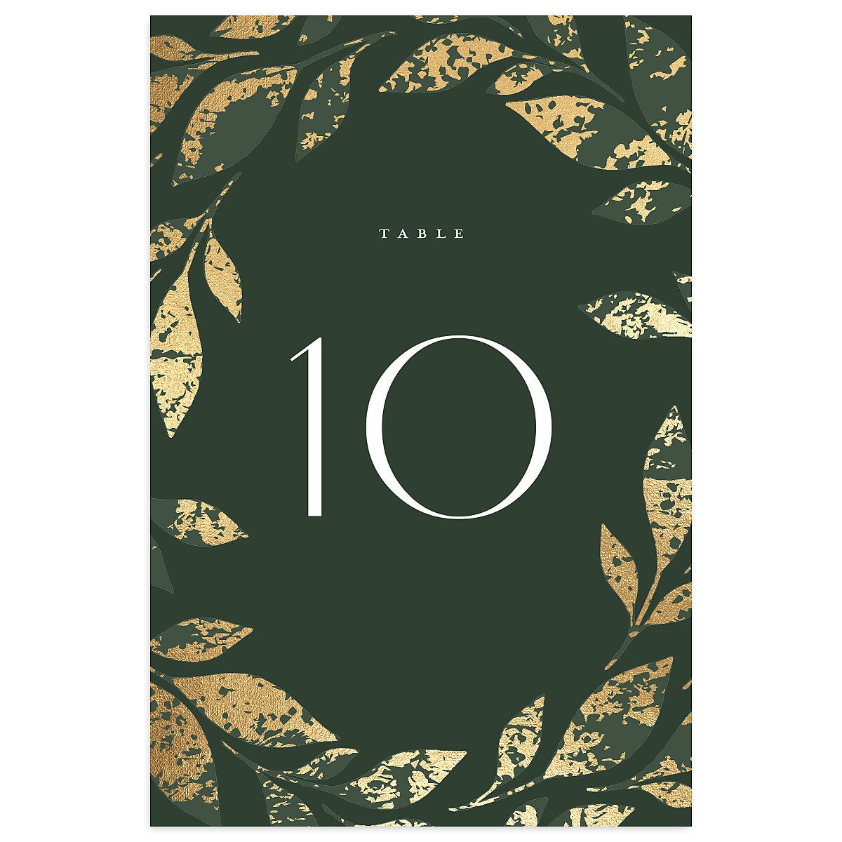 Gilded Leaves Table Numbers