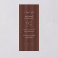Vintage Oval Monogram Menus Merlot Signature