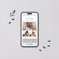 Simple Pampas Digital Save the Date Cards Pure White Dusty Blue Lets Celebrate Standard