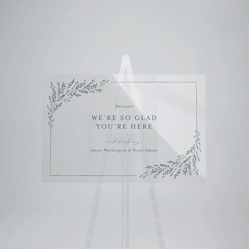 Exquisite Branches Botanical Acrylic Welcome Sign Large Deep Lake Standard Acrylic L Welcome