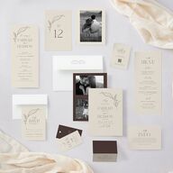 Minimalist Accent Leaf Favor Gift Tags Linen Signature