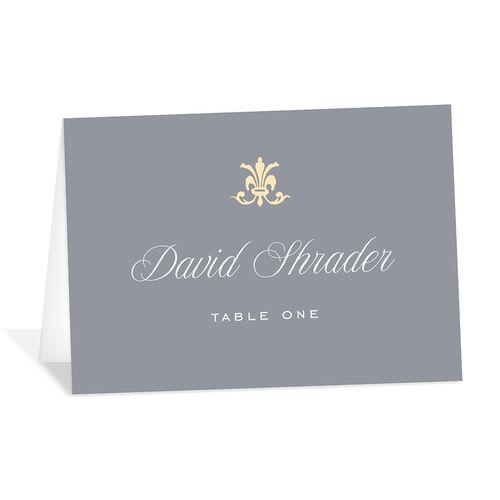 Old Money Place Cards Dusty Blue Signature