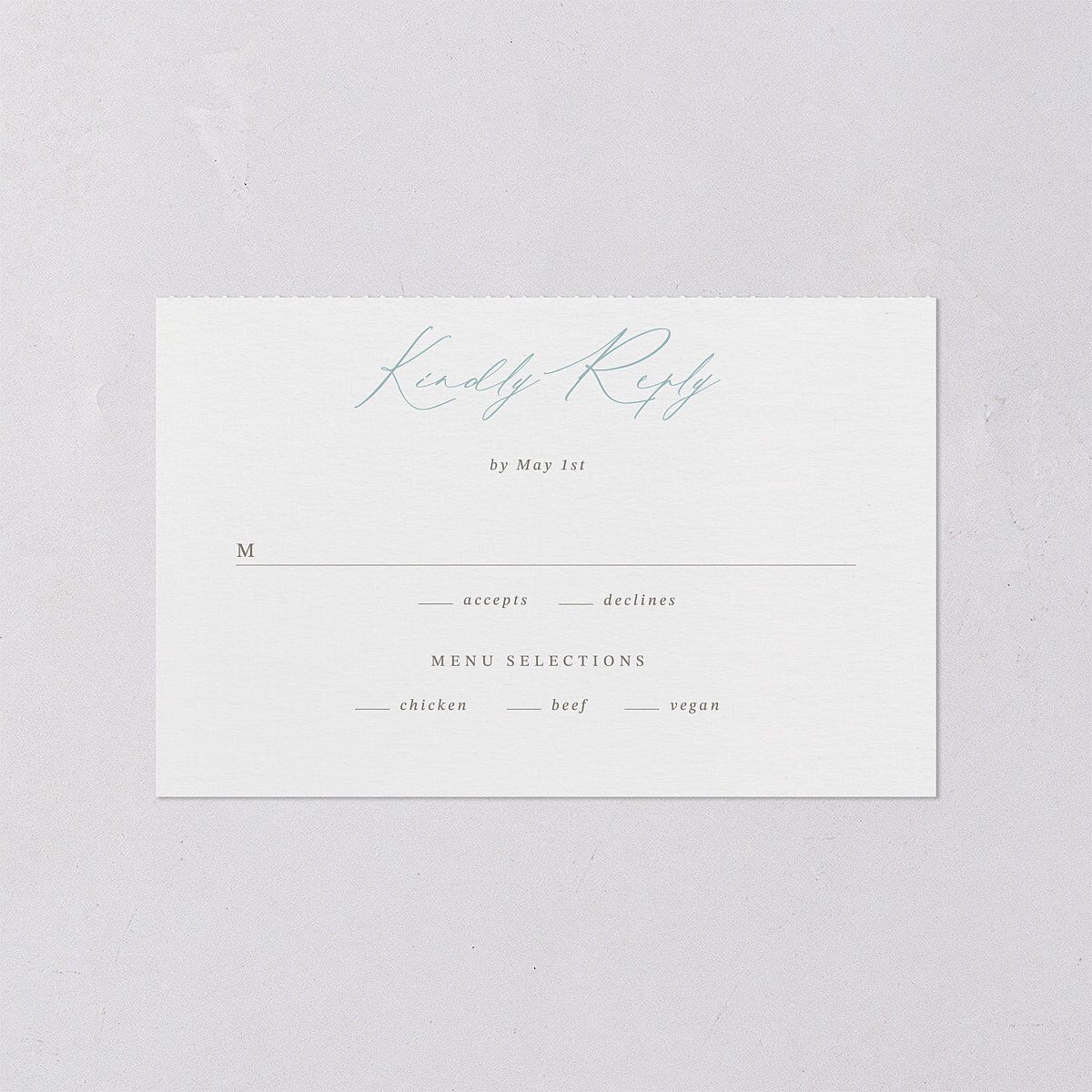 Watercolor Floral Crest All-in-One Wedding Invitations Shell Pink Signature Light Both Recipient and Return Addresses No
