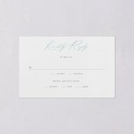 Watercolor Floral Crest All-in-One Wedding Invitations Shell Pink Signature Light Both Recipient and Return Addresses No