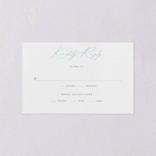 Watercolor Floral Crest All-in-One Wedding Invitations Shell Pink Signature Light Both Recipient and Return Addresses No