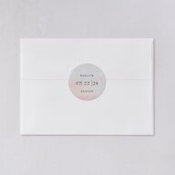 Rustic Reflection Wedding Stickers Dusty Blue Circle