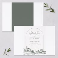 Western Cactus Bridal Shower Invitations Eucalyptus Signature Blank