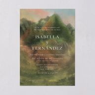 Cordillera Wedding Invitations Olive Signature Blank No Standard