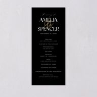 Together Wedding Programs Gold Licorice Signature