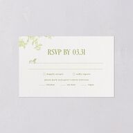 Vintage French Botanical All-in-One Wedding Invitations Meadow Signature Light Both Recipient and Return Addresses No