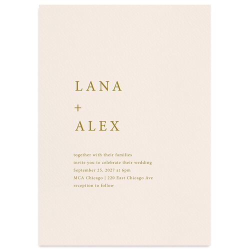 Natural Palette Wedding Invitations Peony Signature Blank No Standard
