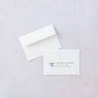 Painted Minimal Wedding Response Card Standard Envelopes White Midnight Return Address Signature Standard
