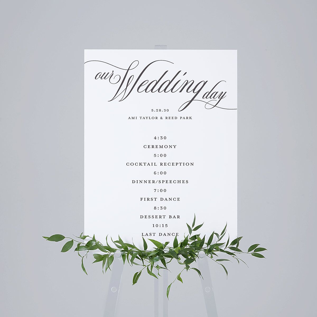 Grand Calligraphy Standard Welcome Sign Medium Medieval Grey Standard Indoor Foam Core M Welcome