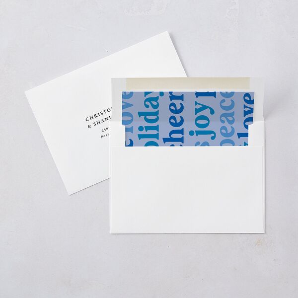 Warm Wishes Envelope Liners Sea Blue Standard