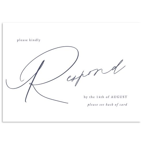 Simply Devoted Wedding Response Cards Midnight Navy Signature Standard
