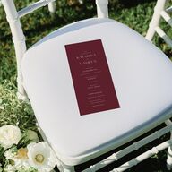 Ornate Threshold Wedding Programs Merlot Signature